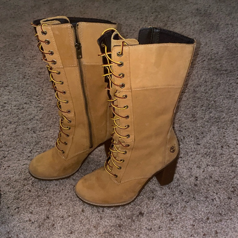 Timberland High Heel lace up boots